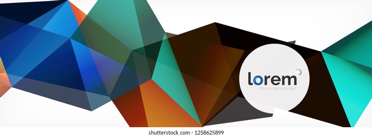 Modern geometric background. Poster template with polygonal elements. Vector illustration