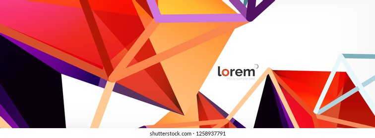 Modern geometric background. Poster template with polygonal elements. Vector illustration