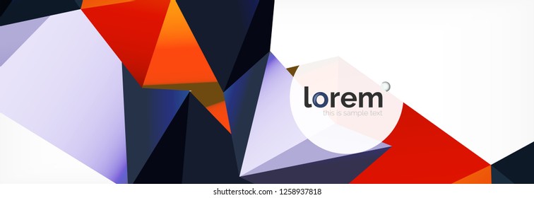 Fondo geométrico moderno. Plantilla de cartel con elementos poligonales. Ilustración del vector