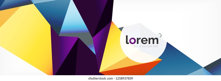 Modern geometric background. Poster template with polygonal elements. Vector illustration