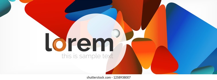 Modern geometric background. Poster template with polygonal elements. Vector illustration
