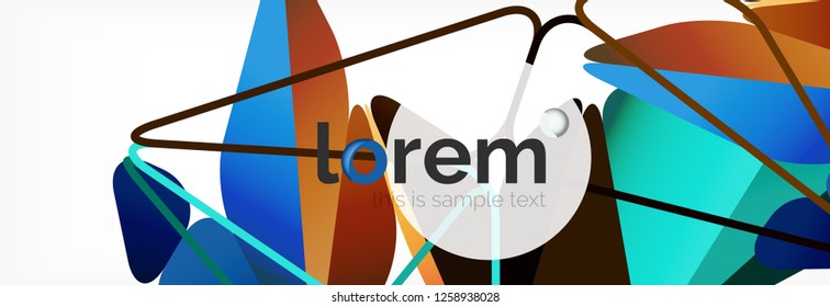 Modern geometric background. Poster template with polygonal elements. Vector illustration