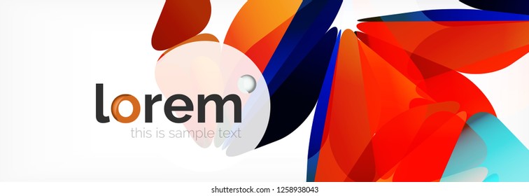 Modern geometric background. Poster template with polygonal elements. Vector illustration