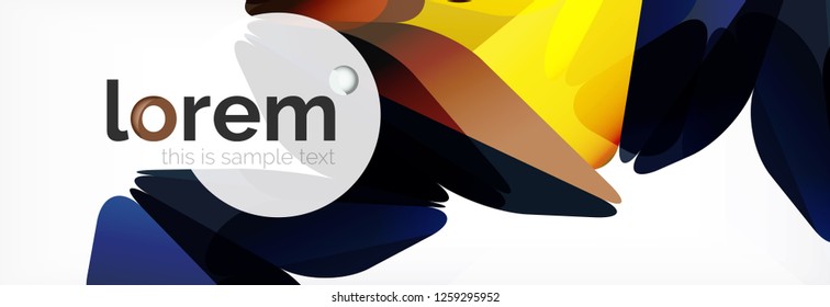 Modern geometric background. Poster template with polygonal elements. Vector illustration