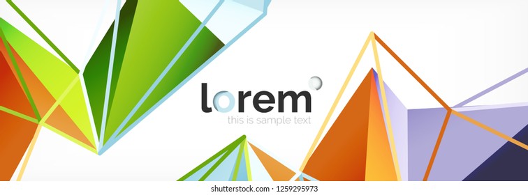 Modern geometric background. Poster template with polygonal elements. Vector illustration