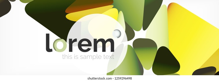 Modern geometric background. Poster template with polygonal elements. Vector illustration