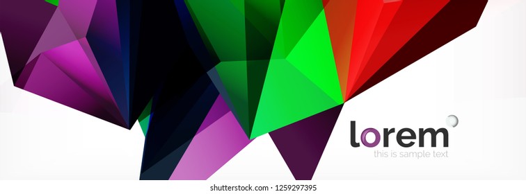 Modern geometric background. Poster template with polygonal elements. Vector illustration