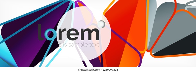 Modern geometric background. Poster template with polygonal elements. Vector illustration