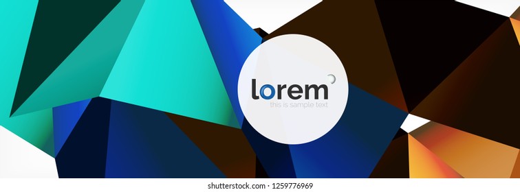Moderner geometrischer Hintergrund. Plakatvorlage mit polygonalen Elementen. Vektorgrafik