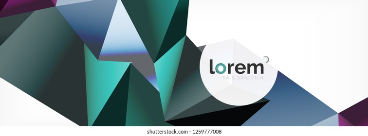 Modern geometric background. Poster template with polygonal elements. Vector illustration