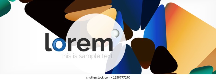 Modern geometric background. Poster template with polygonal elements. Vector illustration