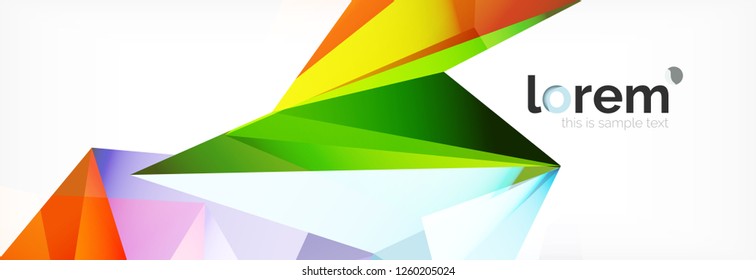 Modern geometric background. Poster template with polygonal elements. Vector illustration
