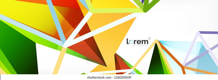 Modern geometric background. Poster template with polygonal elements. Vector illustration