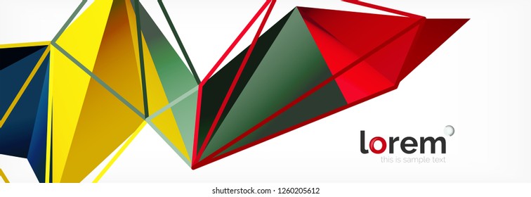 Modern geometric background. Poster template with polygonal elements. Vector illustration