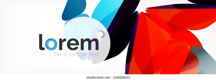 Modern geometric background. Poster template with polygonal elements. Vector illustration