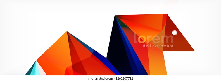 Fondo geométrico moderno. Plantilla de cartel con elementos poligonales. Ilustración del vector