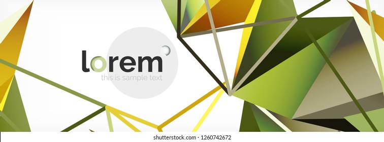 Modern geometric background. Poster template with polygonal elements. Vector illustration