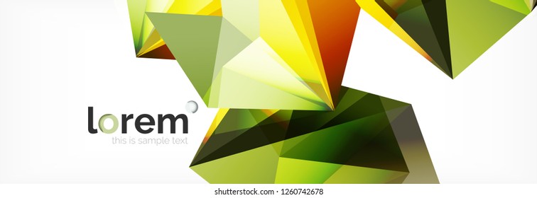 Modern geometric background. Poster template with polygonal elements. Vector illustration