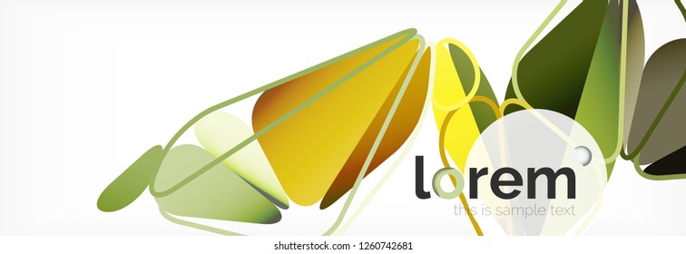 Modern geometric background. Poster template with polygonal elements. Vector illustration