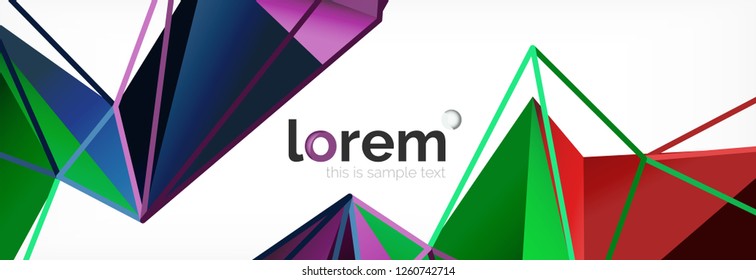 Modern geometric background. Poster template with polygonal elements. Vector illustration