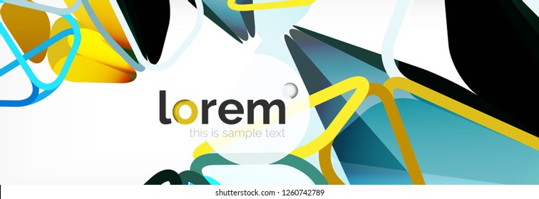 Modern geometric background. Poster template with polygonal elements. Vector illustration