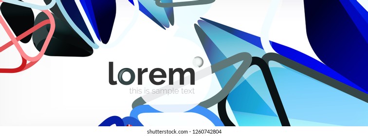 Modern geometric background. Poster template with polygonal elements. Vector illustration