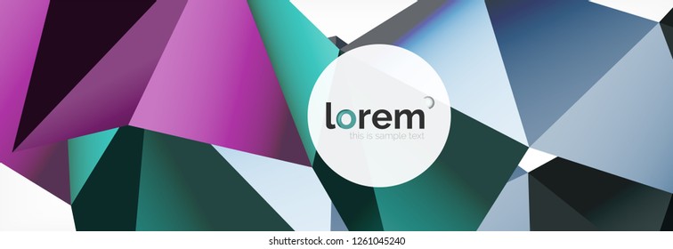 Modern geometric background. Poster template with polygonal elements. Vector illustration