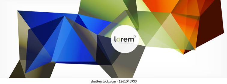 Modern geometric background. Poster template with polygonal elements. Vector illustration