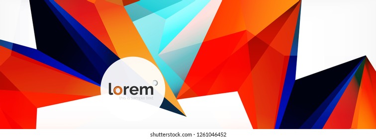 Modern geometric background. Poster template with polygonal elements. Vector illustration