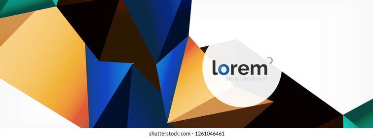 Modern geometric background. Poster template with polygonal elements. Vector illustration