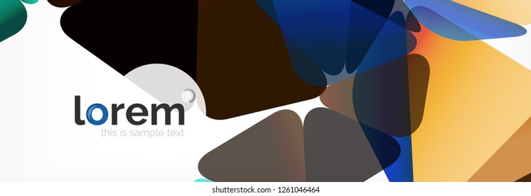 Modern geometric background. Poster template with polygonal elements. Vector illustration