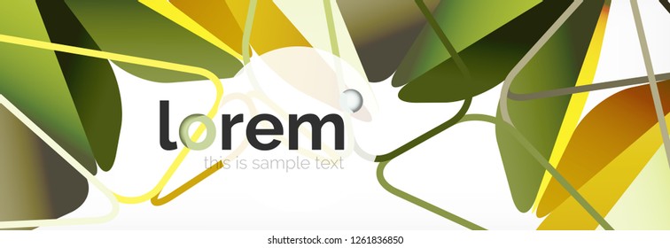 Modern geometric background. Poster template with polygonal elements. Vector illustration