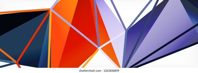 Modern geometric background. Poster template with polygonal elements. Vector illustration