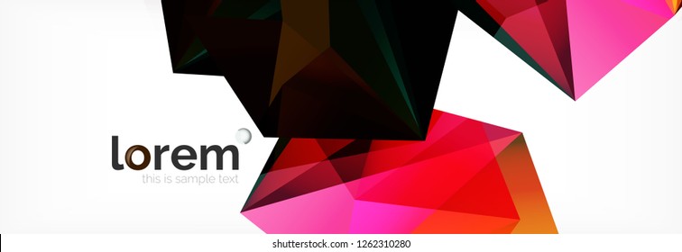 Modern geometric background. Poster template with polygonal elements. Vector illustration
