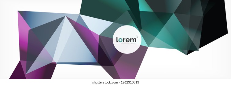Modern geometric background. Poster template with polygonal elements. Vector illustration