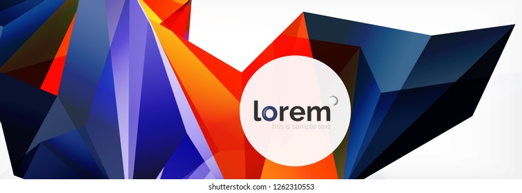Modern geometric background. Poster template with polygonal elements. Vector illustration