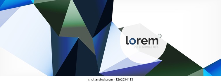 Fondo geométrico moderno. Plantilla de cartel con elementos poligonales. Ilustración del vector