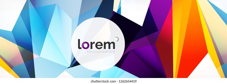 Modern geometric background. Poster template with polygonal elements. Vector illustration
