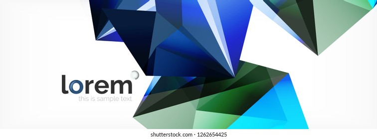 Moderner geometrischer Hintergrund. Plakatvorlage mit polygonalen Elementen. Vektorgrafik
