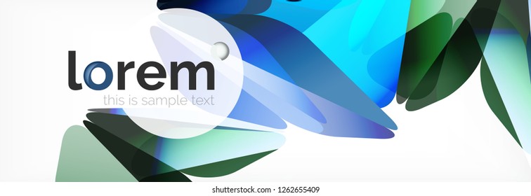 Modern geometric background. Poster template with polygonal elements. Vector illustration