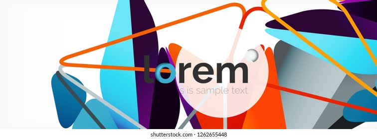 Modern geometric background. Poster template with polygonal elements. Vector illustration