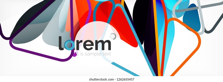 Modern geometric background. Poster template with polygonal elements. Vector illustration