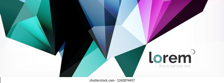 Moderner geometrischer Hintergrund. Plakatvorlage mit polygonalen Elementen. Vektorgrafik