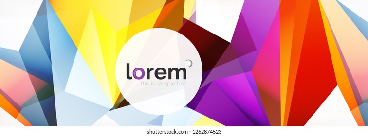 Modern geometric background. Poster template with polygonal elements. Vector illustration