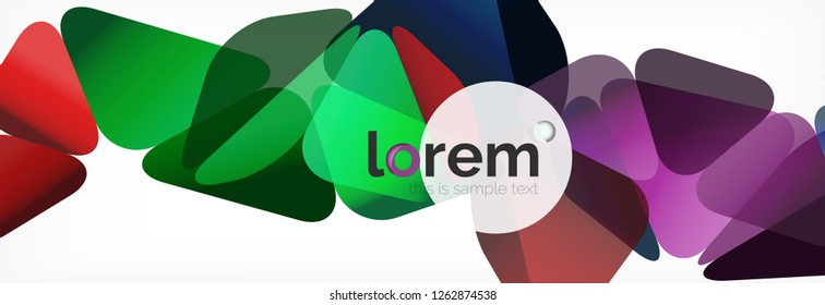 Modern geometric background. Poster template with polygonal elements. Vector illustration