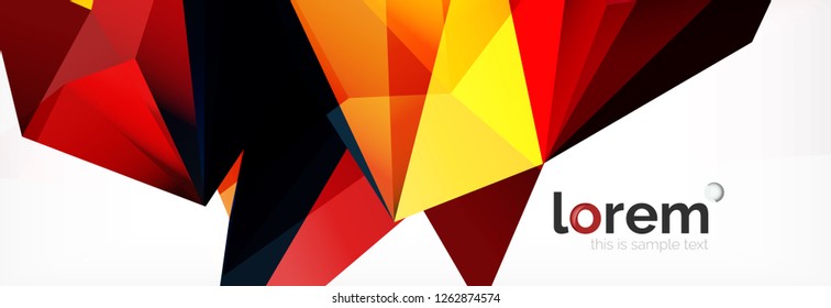 Modern geometric background. Poster template with polygonal elements. Vector illustration