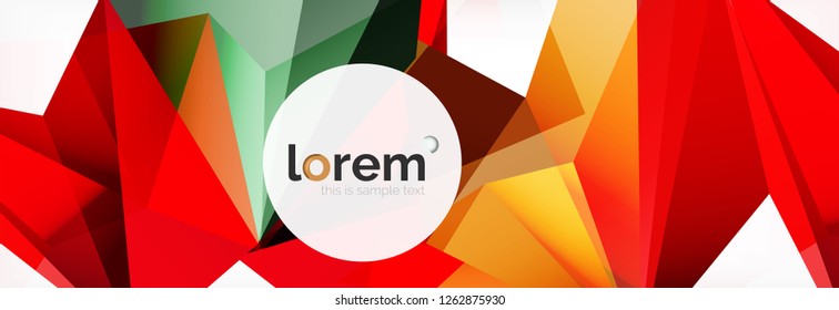 Modern geometric background. Poster template with polygonal elements. Vector illustration