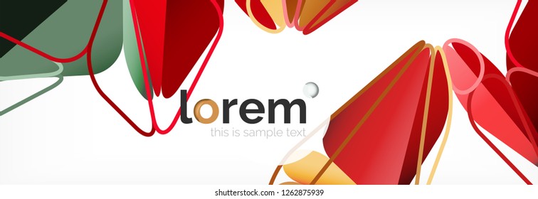 Modern geometric background. Poster template with polygonal elements. Vector illustration