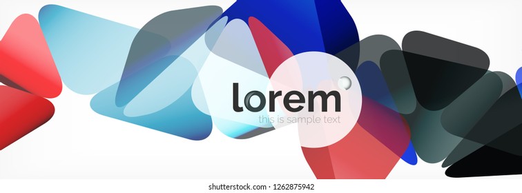 Modern geometric background. Poster template with polygonal elements. Vector illustration