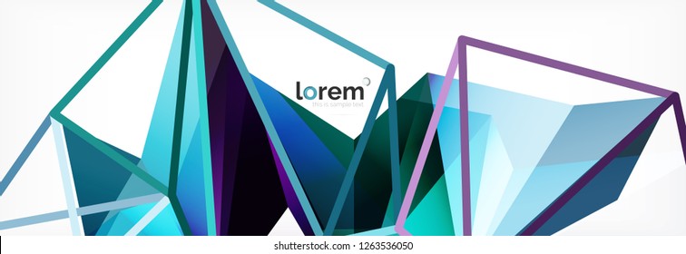 Modern geometric background. Poster template with polygonal elements. Vector illustration